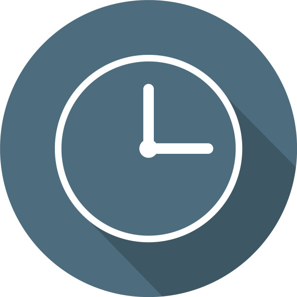 时钟图标时间符号轮廓扁平化样式图片下载