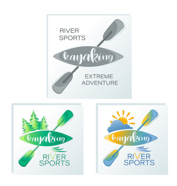 皮划艇水上运动有三个标志图片下载