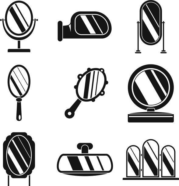 手镜图标设置简单的风格图片下载