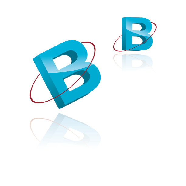 3d字母b标志设计图片下载