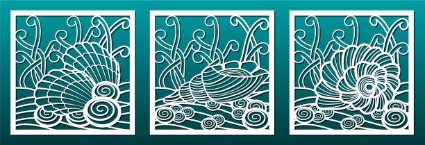 激光切割面板装饰模板抽象几何图片下载