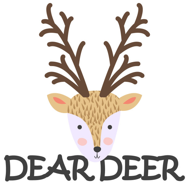 鹿宝宝斯堪的那维亚艺术手写信件图片下载