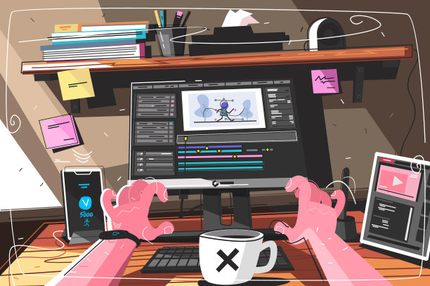 创作过程中的动画设计师图片下载