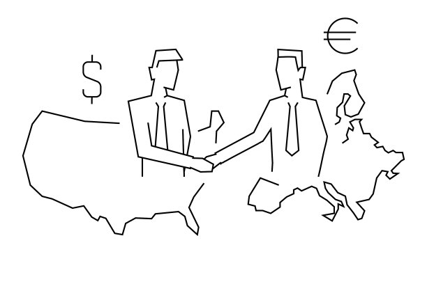 美国与欧洲的国际交易大纲图片下载