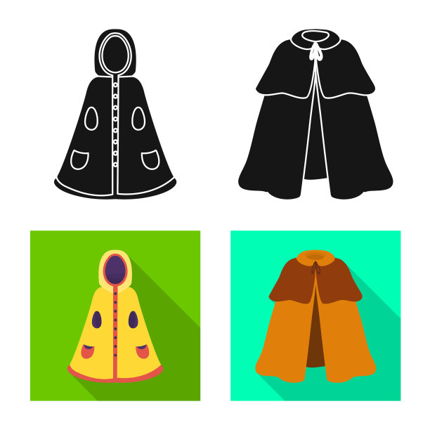 孤立的物体材料和服装标志图片下载