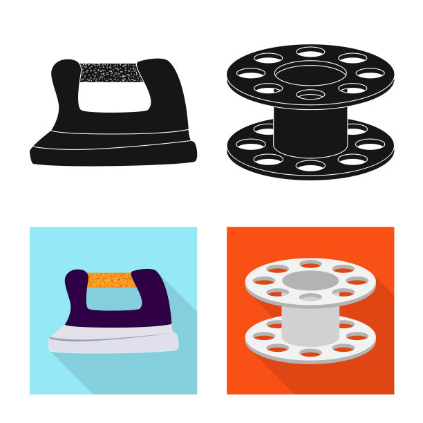 孤立的对象工艺和手工标志集图片下载