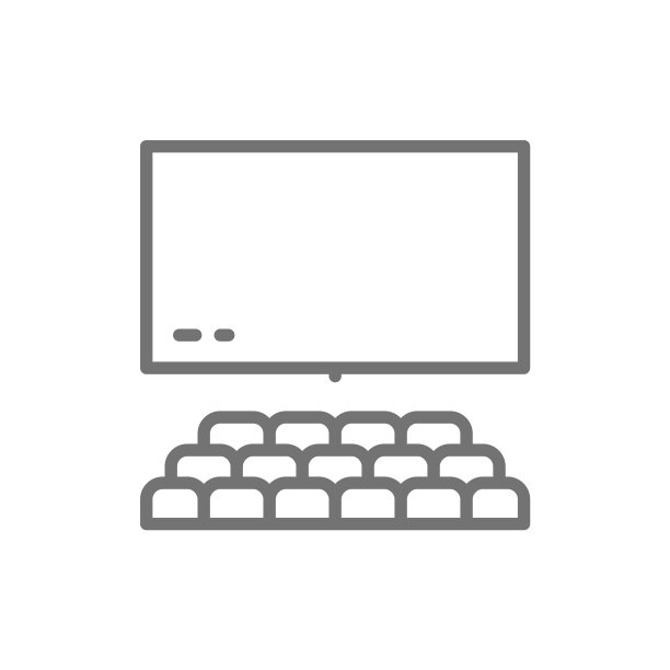 礼堂电影院线条图标图片下载