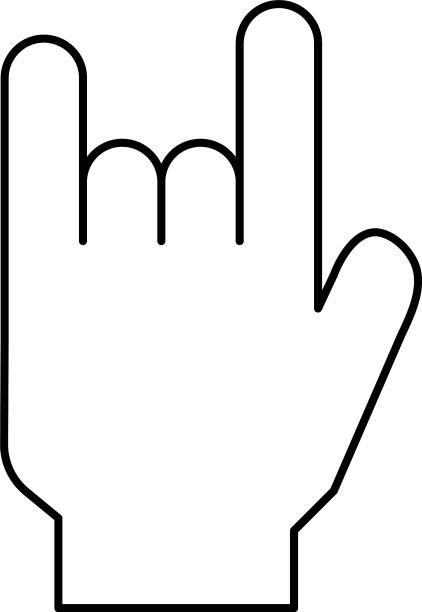 单色手势图片下载