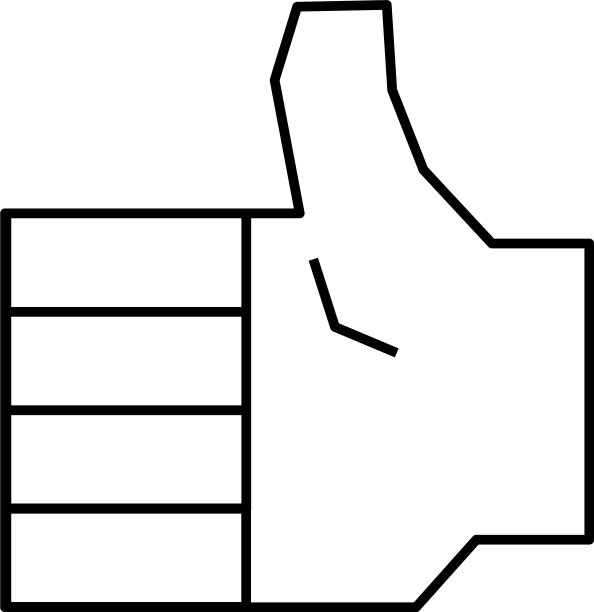 黑白一个方形的手势图片下载