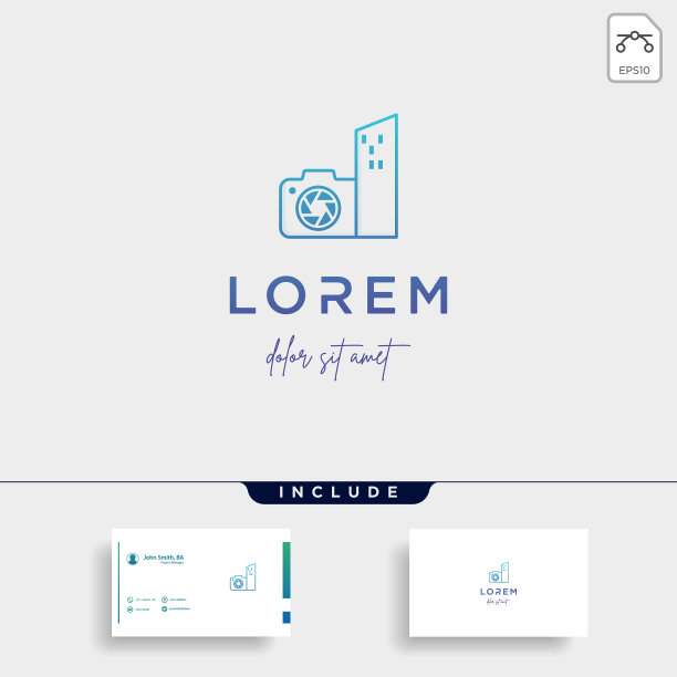 相机城市标识模板符号设计图片下载