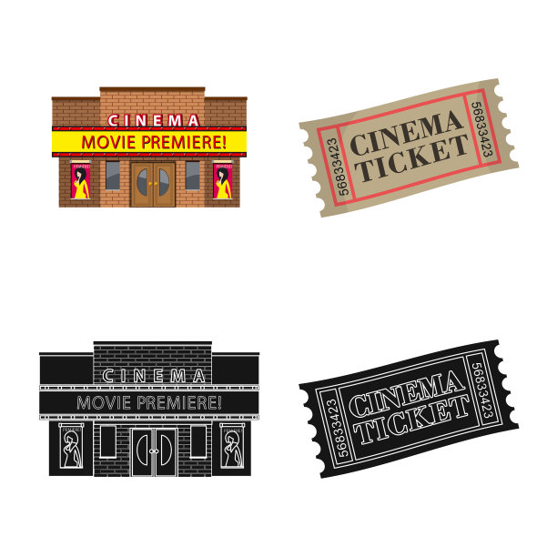 设计电视和电影图标图片下载