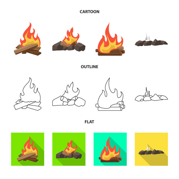 孤立物体、危险和旅游标志集图片下载