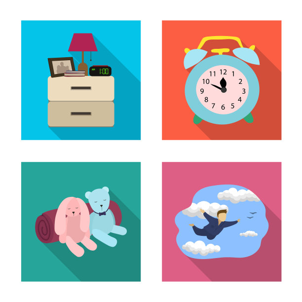 设计梦想和夜晚的标志集图片下载