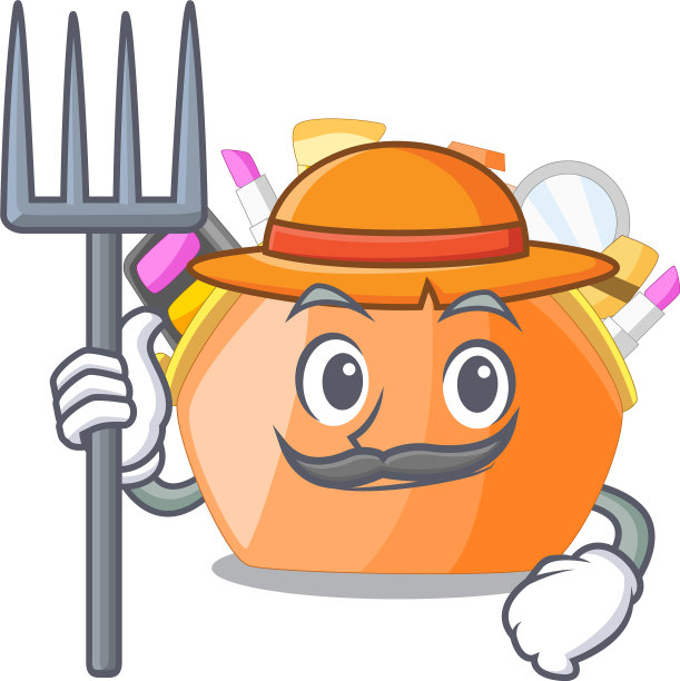 农民化妆袋中的人物造型图片下载