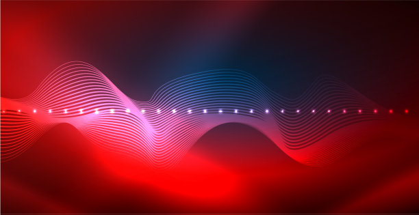 霓虹灯波背景图片下载