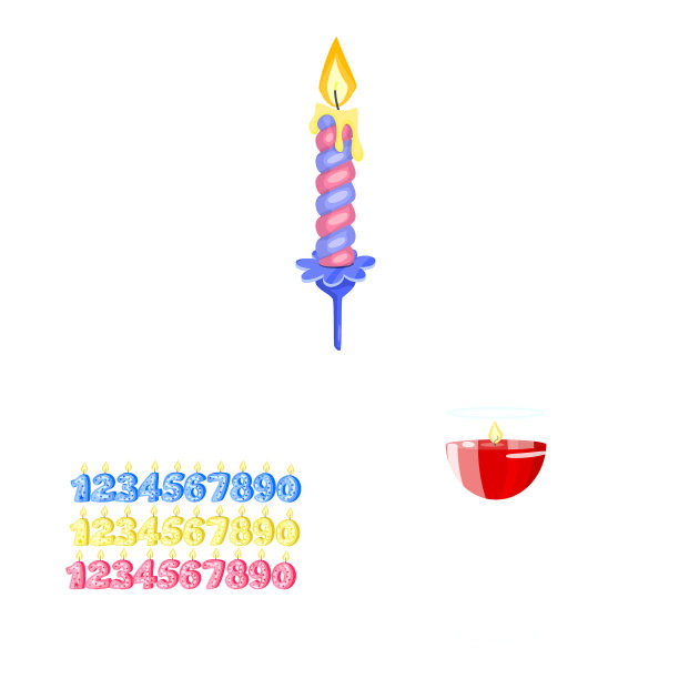 设计光和蜡标志套图片下载