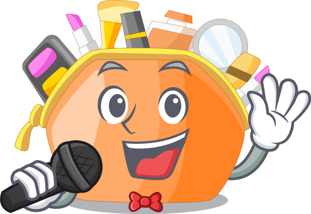 唱歌化妆包上面吉祥物梳妆台图片下载