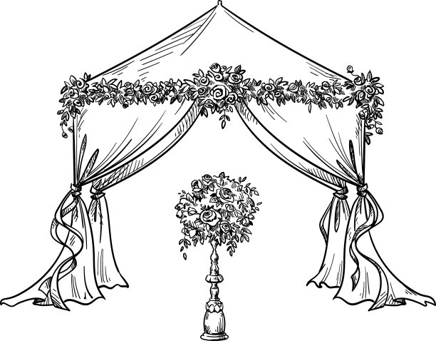 聚会或婚礼用的装饰帐篷图片下载