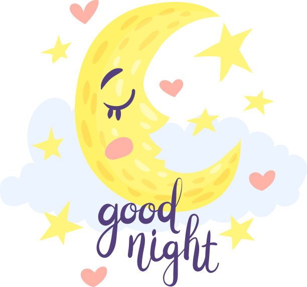 月亮睡在星星之间图片下载