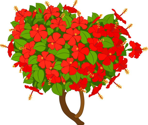 手绘植物剪贴画图片下载