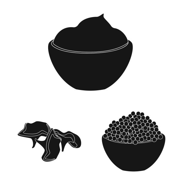 设计有机和烹饪标志套装图片下载