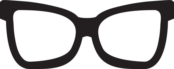 眼镜平面设计模板隔离图片下载