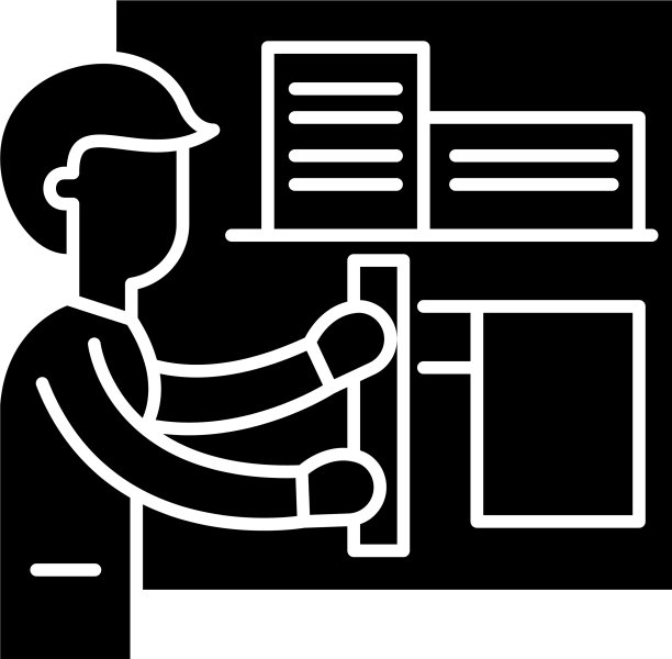 建筑师黑色图标标志孤立图片下载