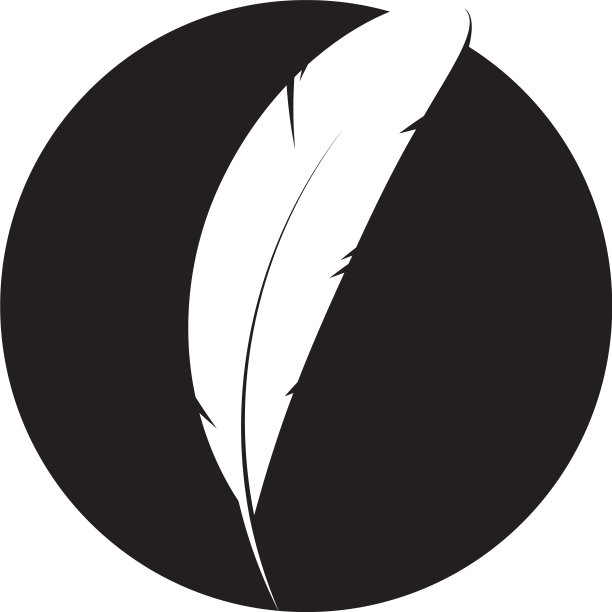 羽毛笔写标志标志模板图片下载
