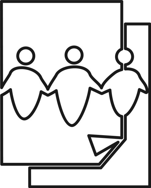 纸人承诺团队合作轮廓图片下载