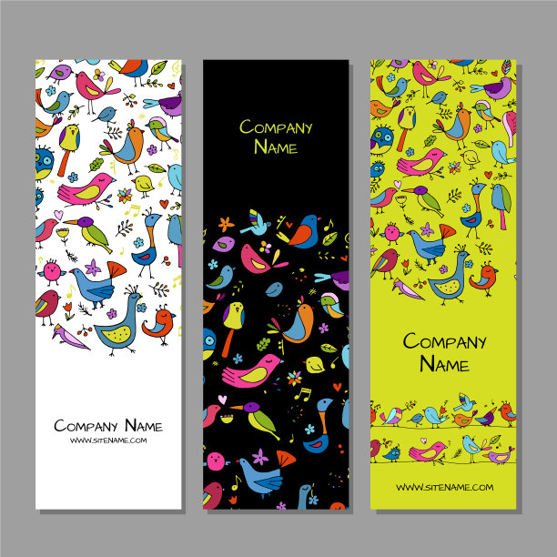 横幅设计有趣的小鸟背景图片下载