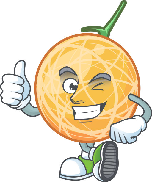 赞水果哈密瓜卡通人物为图片下载