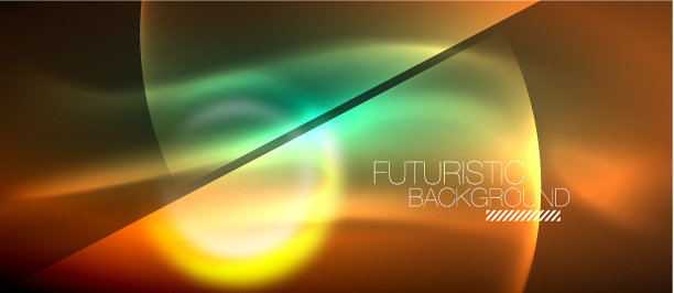 发光的霓虹灯圈抽象背景图片下载