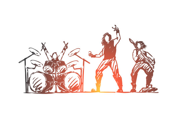 乐队摇滚音乐派对团体概念图片下载