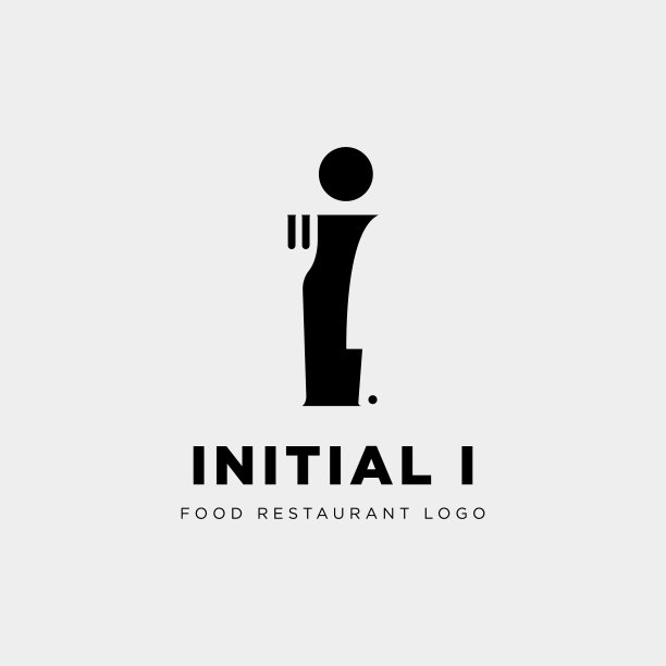 初始I食品设备简单标志模板图片下载
