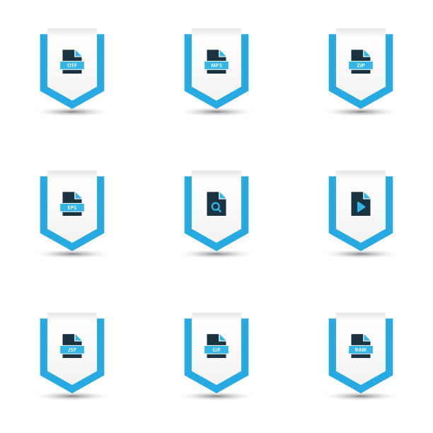 文件图标彩色设置与文件视频otf文件图片下载