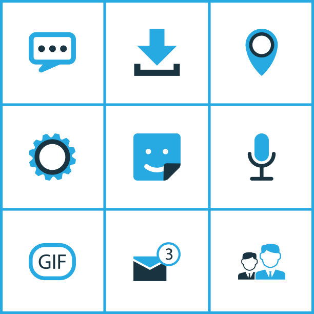 社交图标颜色设置与精确的收件箱图片下载