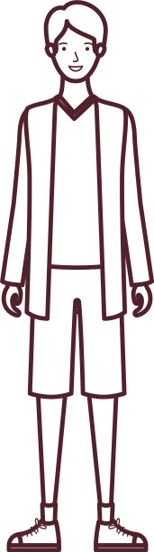 剪影男人在白色背景的阿凡达图片下载