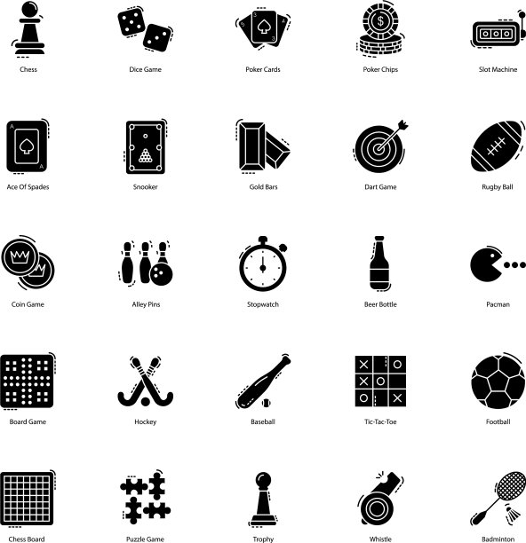 赌博游戏坚实的图标包图片下载