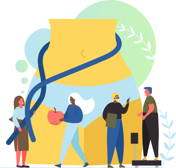 营养主义概念平面风格设计图片下载