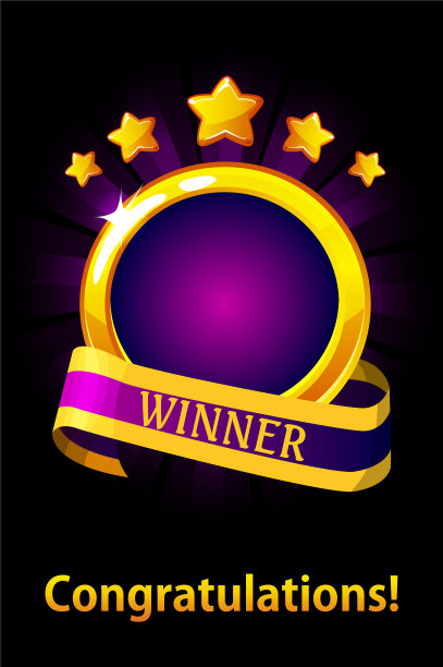 空的圆形框架与缎带和星星图片下载