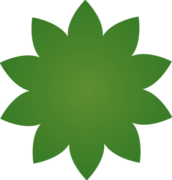 绿色花的图标象形花孤立图片下载