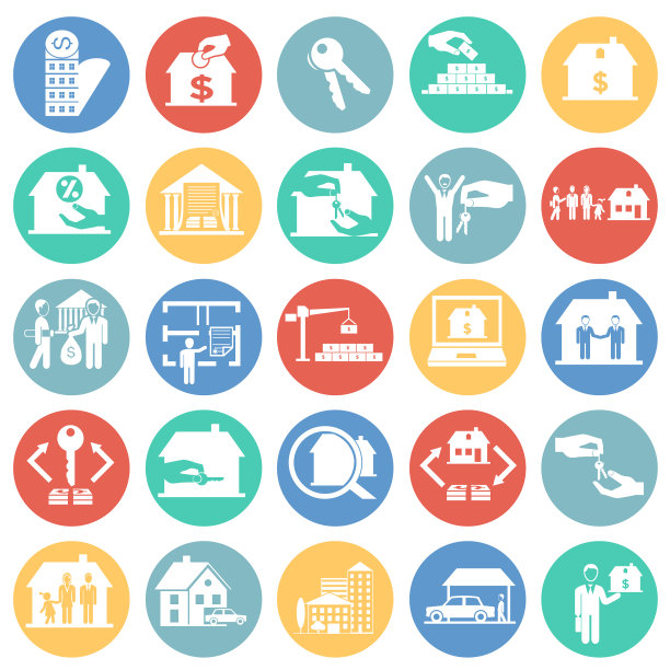 房地产和抵押贷款的颜色圈图片下载