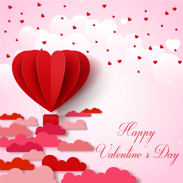 情人节背景与粉红色和红色折叠图片下载