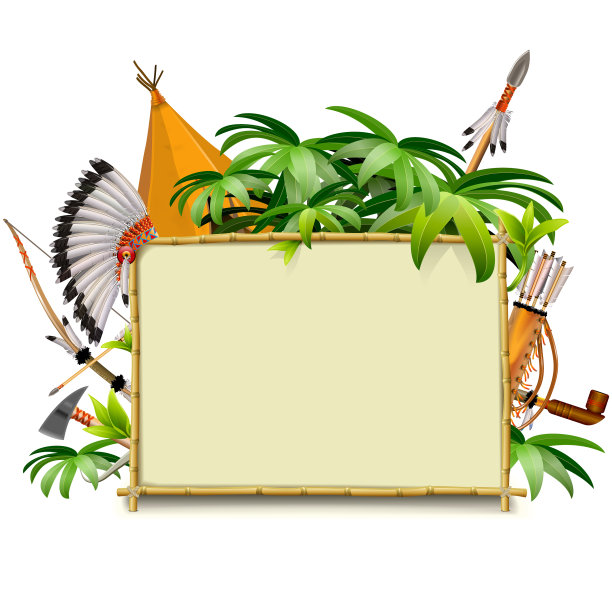 竹框架与印度配件图片下载