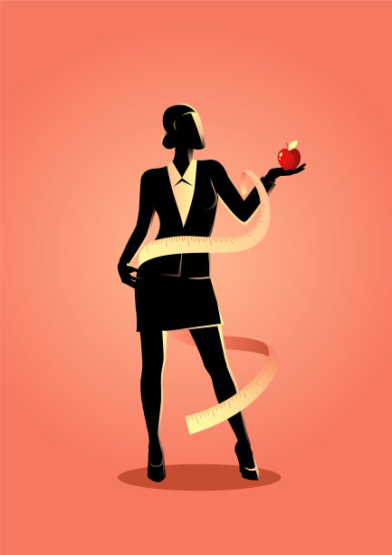 拿着卷尺的女人图片下载