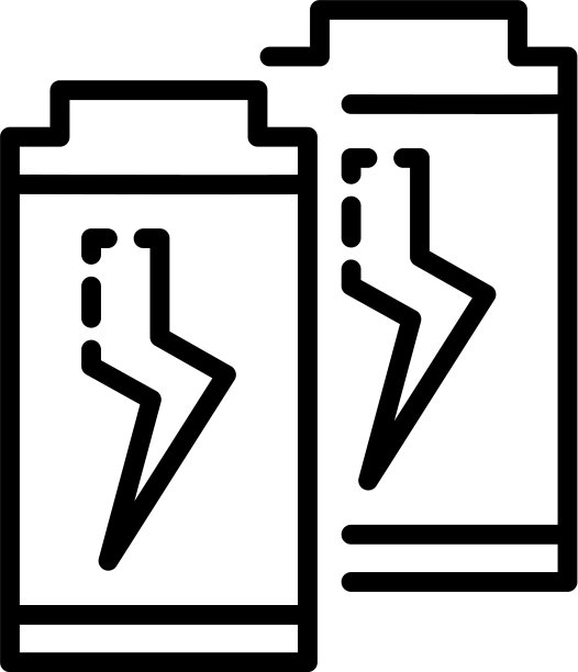 经济电池图标轮廓风格图片下载