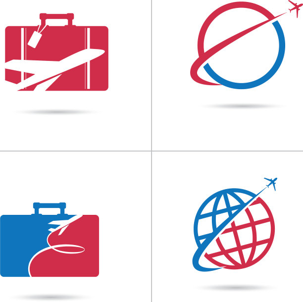 旅游标志套装设计图片下载