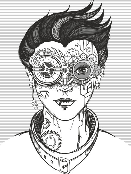 蒸汽朋克女孩图片下载