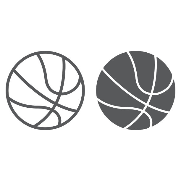 篮球线条和标志图标图片下载