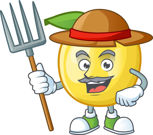 农民金苹果卡通人物风格图片下载